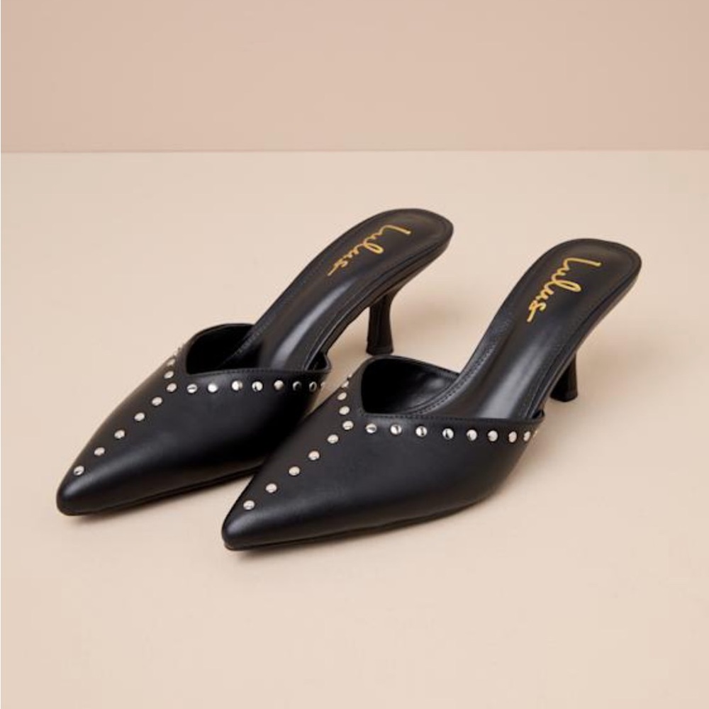 Lulus Black Studded Heels